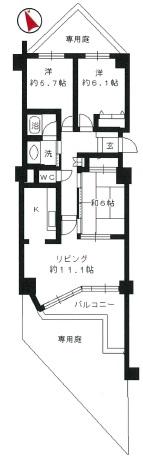 Floor plan. 3LDK, Price 9.8 million yen, Occupied area 72.86 sq m , Balcony area 8.15 sq m