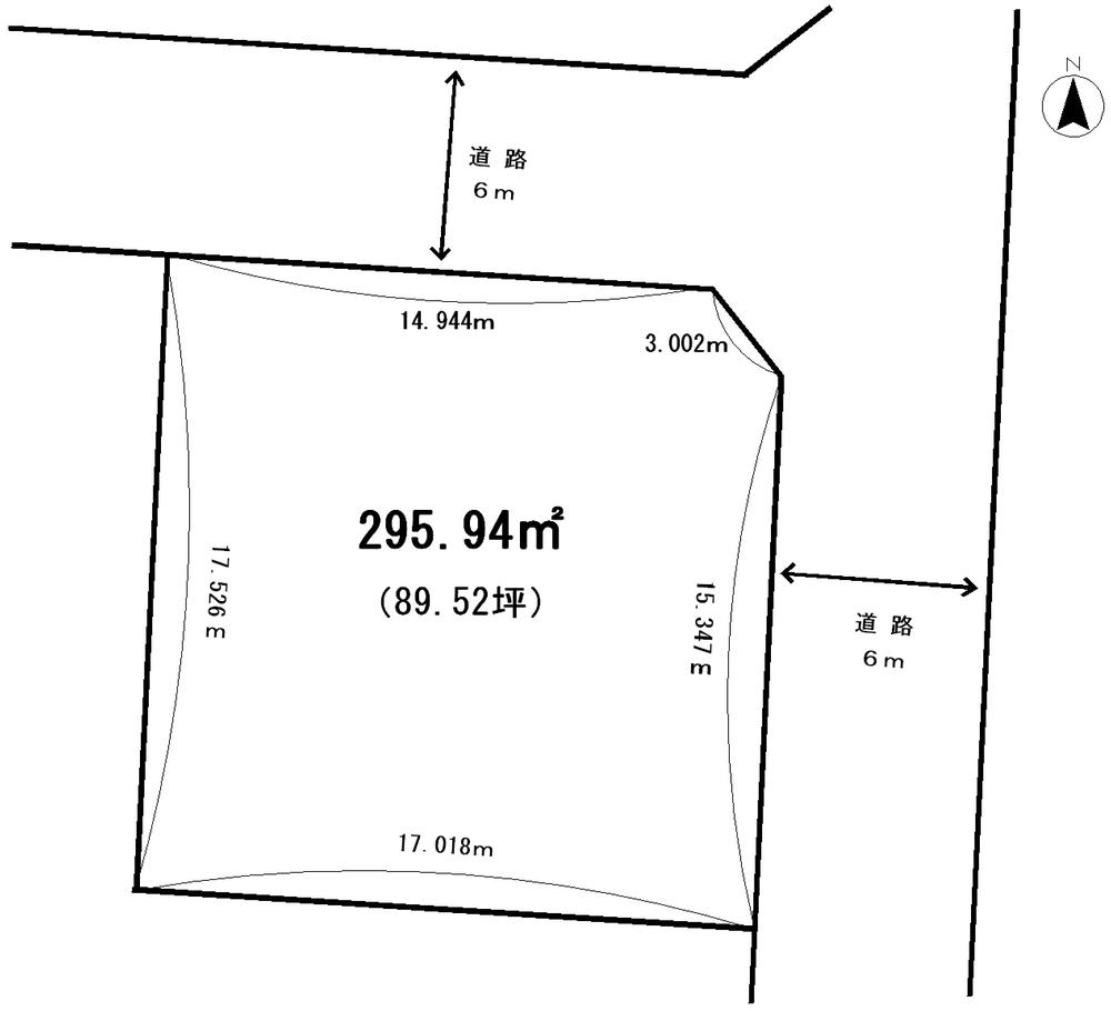 Compartment figure. Land price 32,200,000 yen, Land area 295.94 sq m land schematic