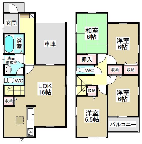 Floor plan. 31,800,000 yen, 3LDK, Land area 126.06 sq m , Building area 106.82 sq m