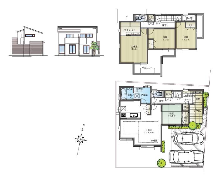 Floor plan. (1), Price 32,800,000 yen, 4LDK, Land area 132.24 sq m , Building area 109.17 sq m