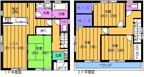 Floor plan. 25,900,000 yen, 4LDK, Land area 160 sq m , Building area 97.73 sq m all two buildings: Building 2