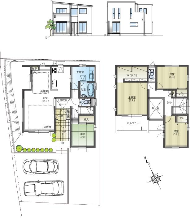 Floor plan. (B), Price 37,800,000 yen, 4LDK, Land area 170 sq m , Building area 113.59 sq m