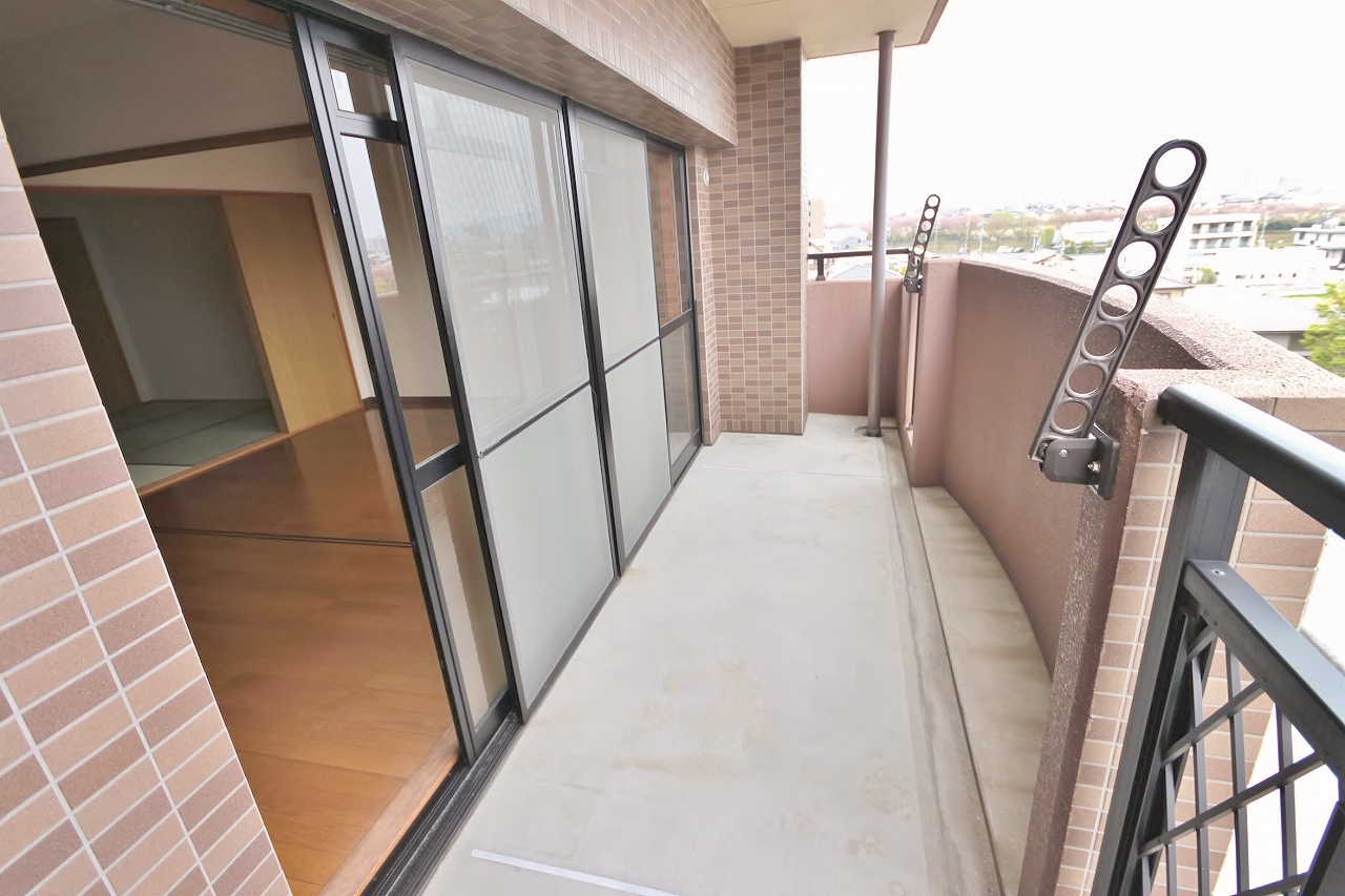 Balcony. South-facing spacious balcony of