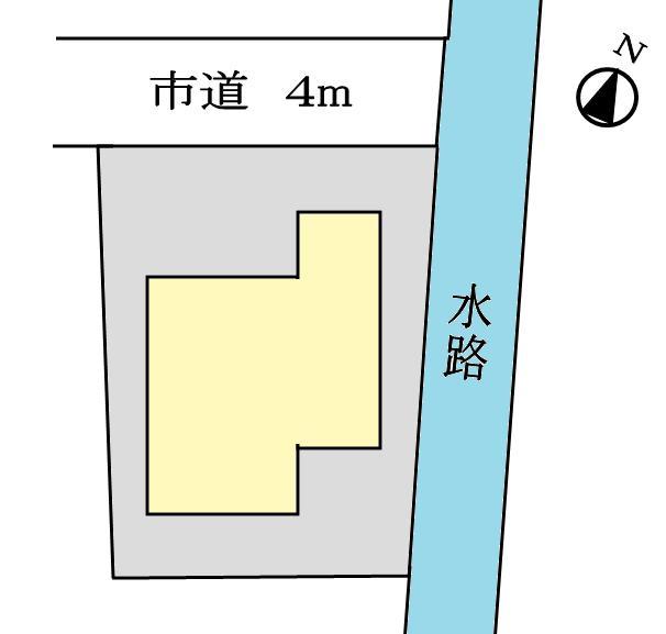 Compartment figure. 25,880,000 yen, 4LDK, Land area 169.1 sq m , Building area 100.21 sq m east side will be the waterway. 