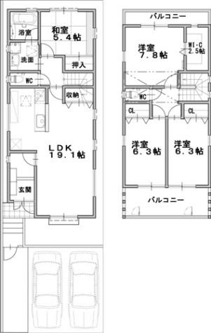 Floor plan. 39,800,000 yen, 4LDK + S (storeroom), Land area 121.14 sq m , Building area 109.94 sq m