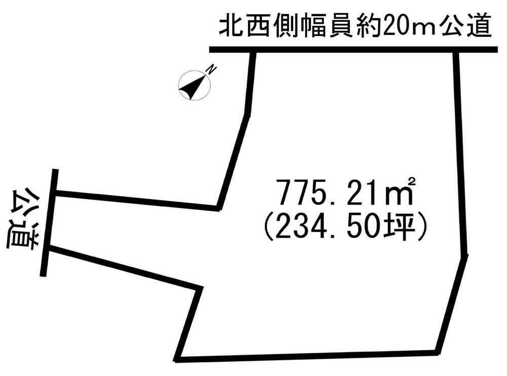 Compartment figure. Land price 62,800,000 yen, Land area 775.21 sq m