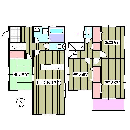 Floor plan. (Building 2), Price 28.8 million yen, 4LDK, Land area 126.8 sq m , Building area 102.68 sq m