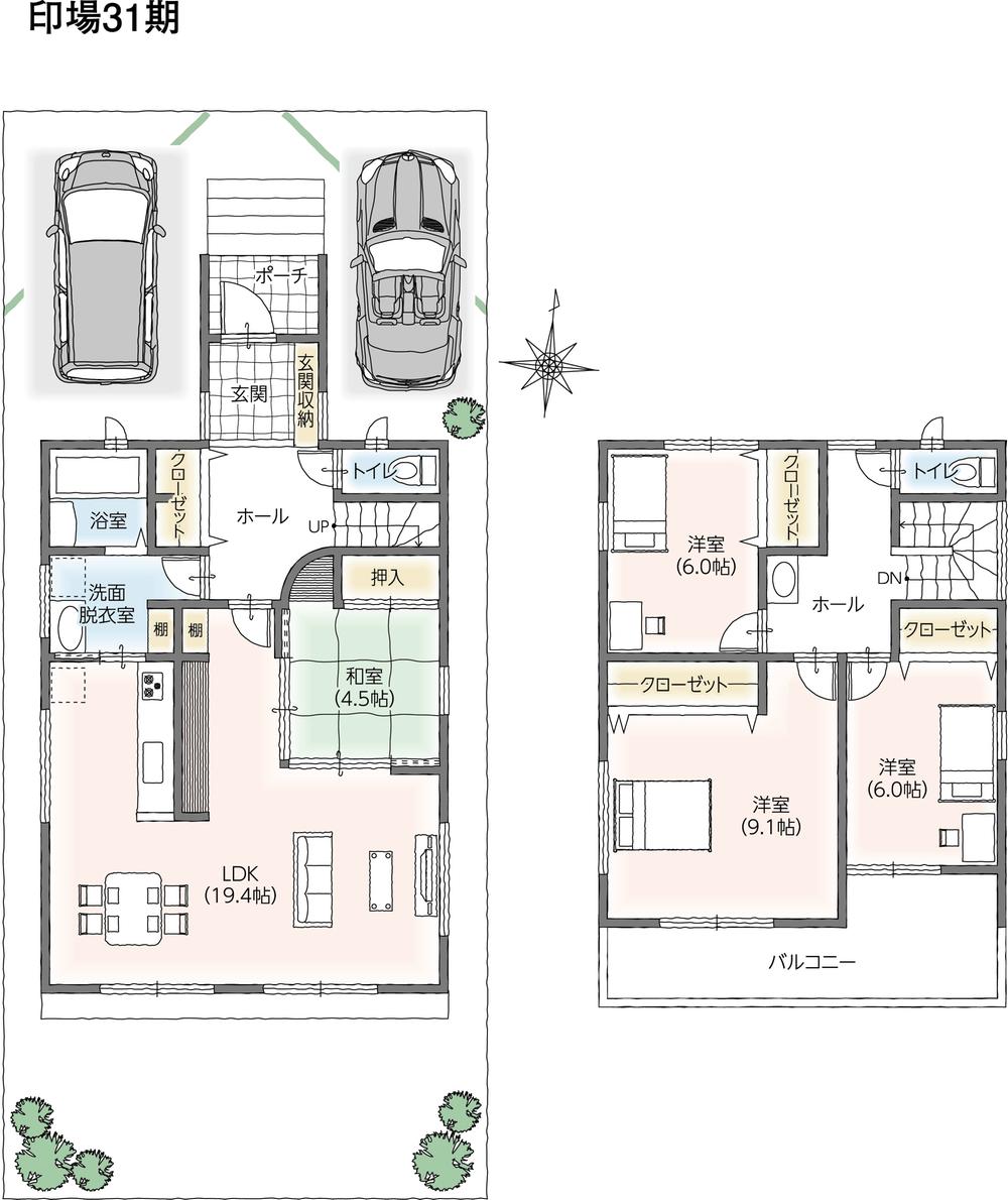 Other building plan example. Building plan example (A section) Building Price      19,870,000 yen, Building area 114.70 sq m  ※ Exterior construction, Including all curtains, etc.