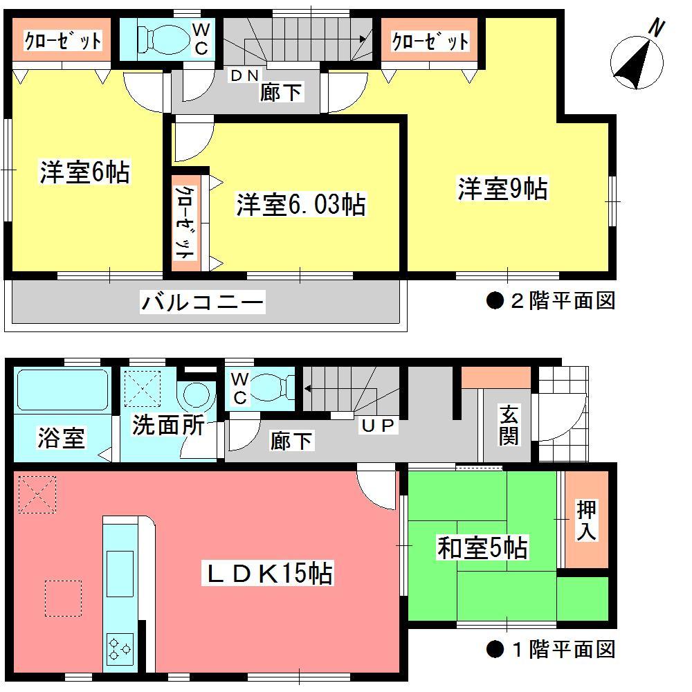 Floor plan. (3 Building), Price 24,900,000 yen, 4LDK, Land area 139.37 sq m , Building area 97.31 sq m