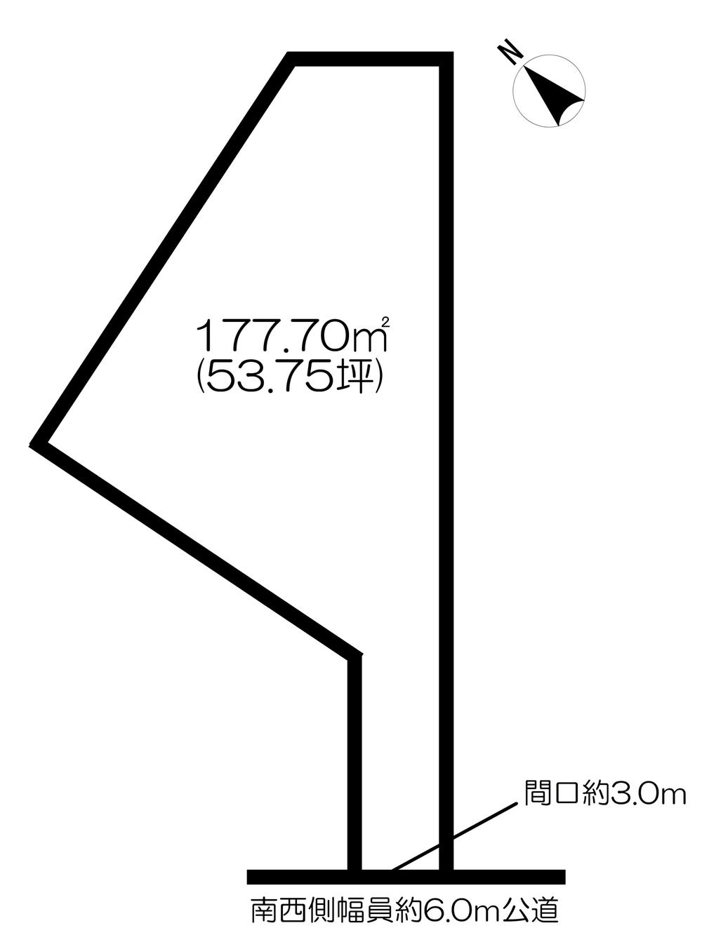 Compartment figure. Land price 15 million yen, Land area 177.7 sq m