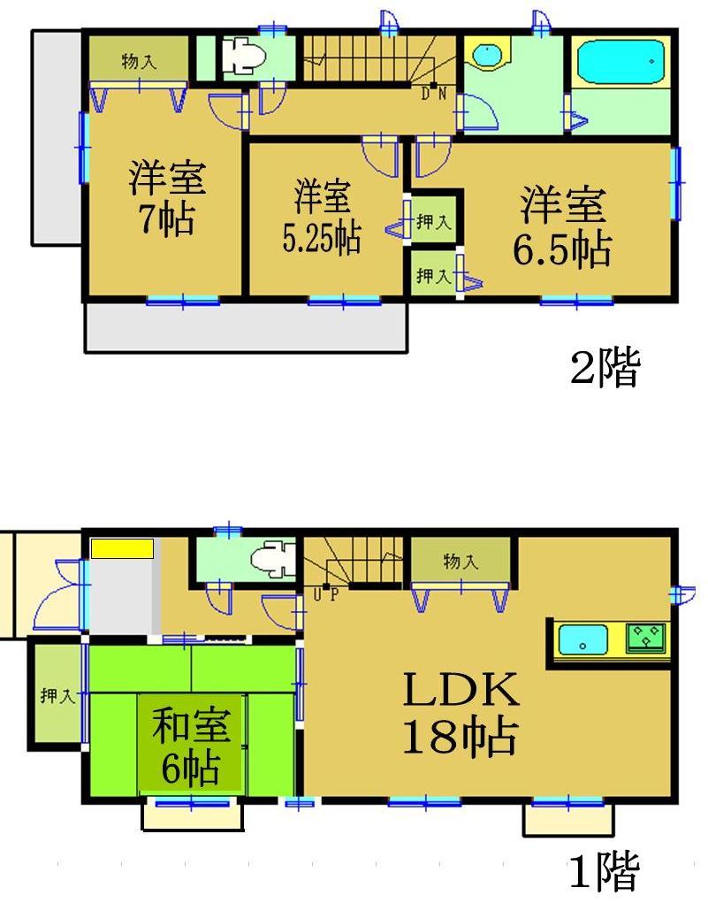 Floor plan. (1 Building), Price 33,800,000 yen, 4LDK, Land area 171.98 sq m , Building area 101.04 sq m