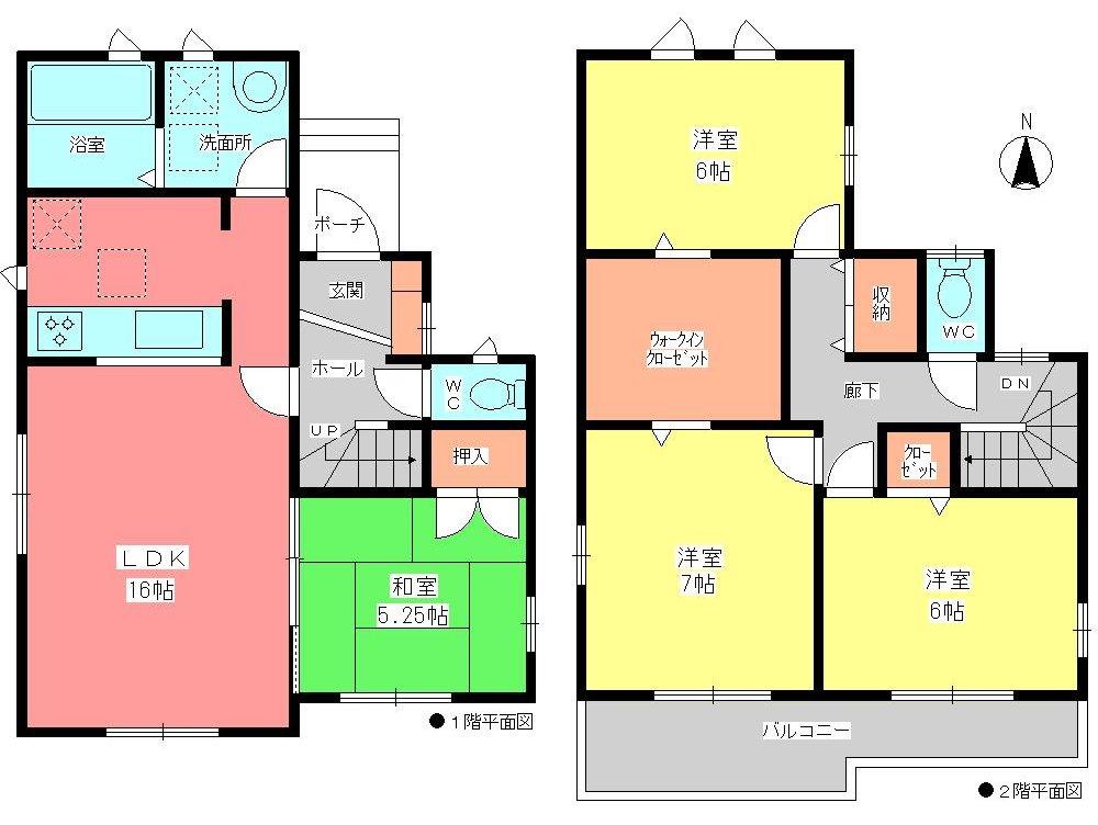 Floor plan. (1 Building), Price 26,800,000 yen, 4LDK, Land area 111.41 sq m , Building area 98.54 sq m