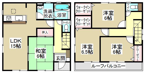 Floor plan. 25,900,000 yen, 4LDK, Land area 106 sq m , Building area 97.73 sq m