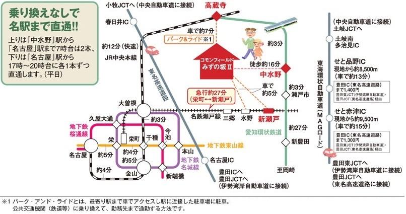 Access view. Distance is a starting point Information Plaza, 1 minute 80m walk time, Travel time by car are translated based on the average value of the actual measurement. 