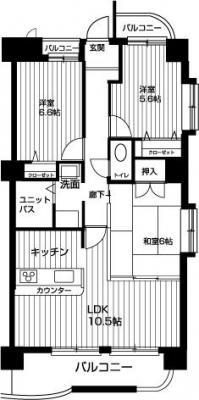 Floor plan. 3LDK, Price 11.8 million yen, Occupied area 70.94 sq m , Balcony area 11.01 sq m