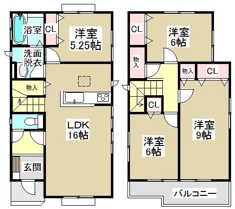 Floor plan. (Building 2), Price 26,800,000 yen, 4LDK, Land area 178.09 sq m , Building area 100.21 sq m