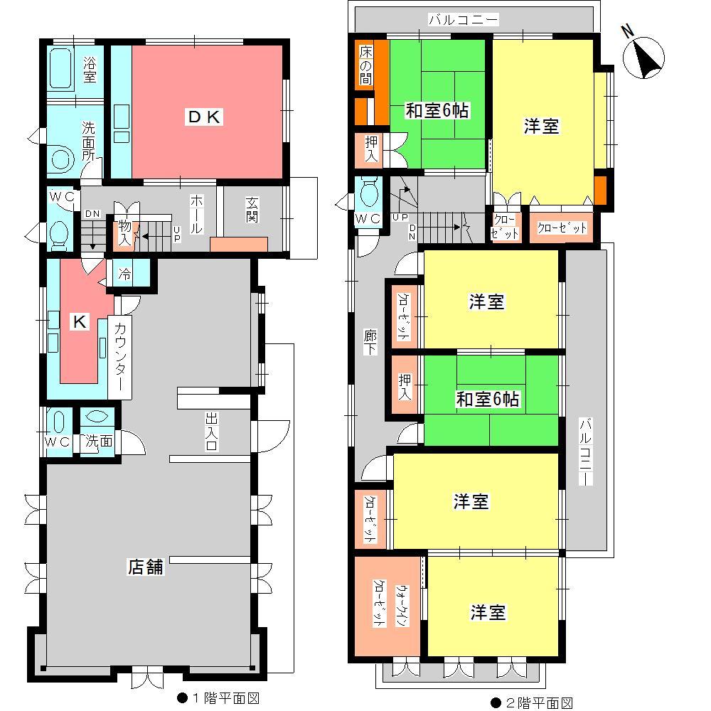 Floor plan. 28.8 million yen, 6DK, Land area 345.22 sq m , Building area 195.6 sq m