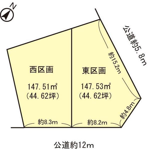 Compartment figure. Land price 8.06 million yen, Land area 147.53 sq m