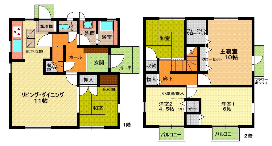 Floor plan. 20.8 million yen, 5LDK, Land area 197.08 sq m , Building area 125.42 sq m