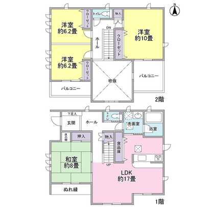 Floor plan. Floor plan in 4LDK type, All is electric housing.