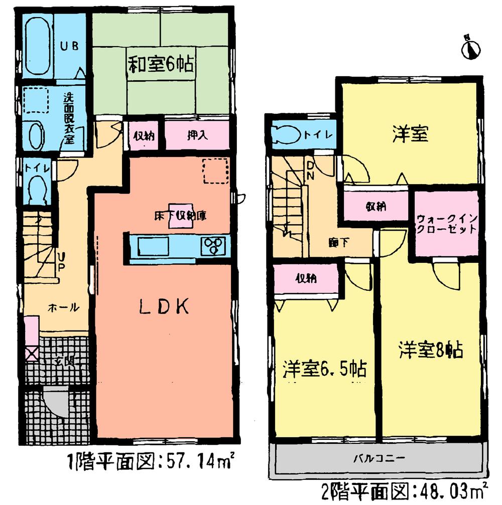 Floor plan. (7 Building), Price 28.8 million yen, 4LDK, Land area 140.27 sq m , Building area 105.17 sq m