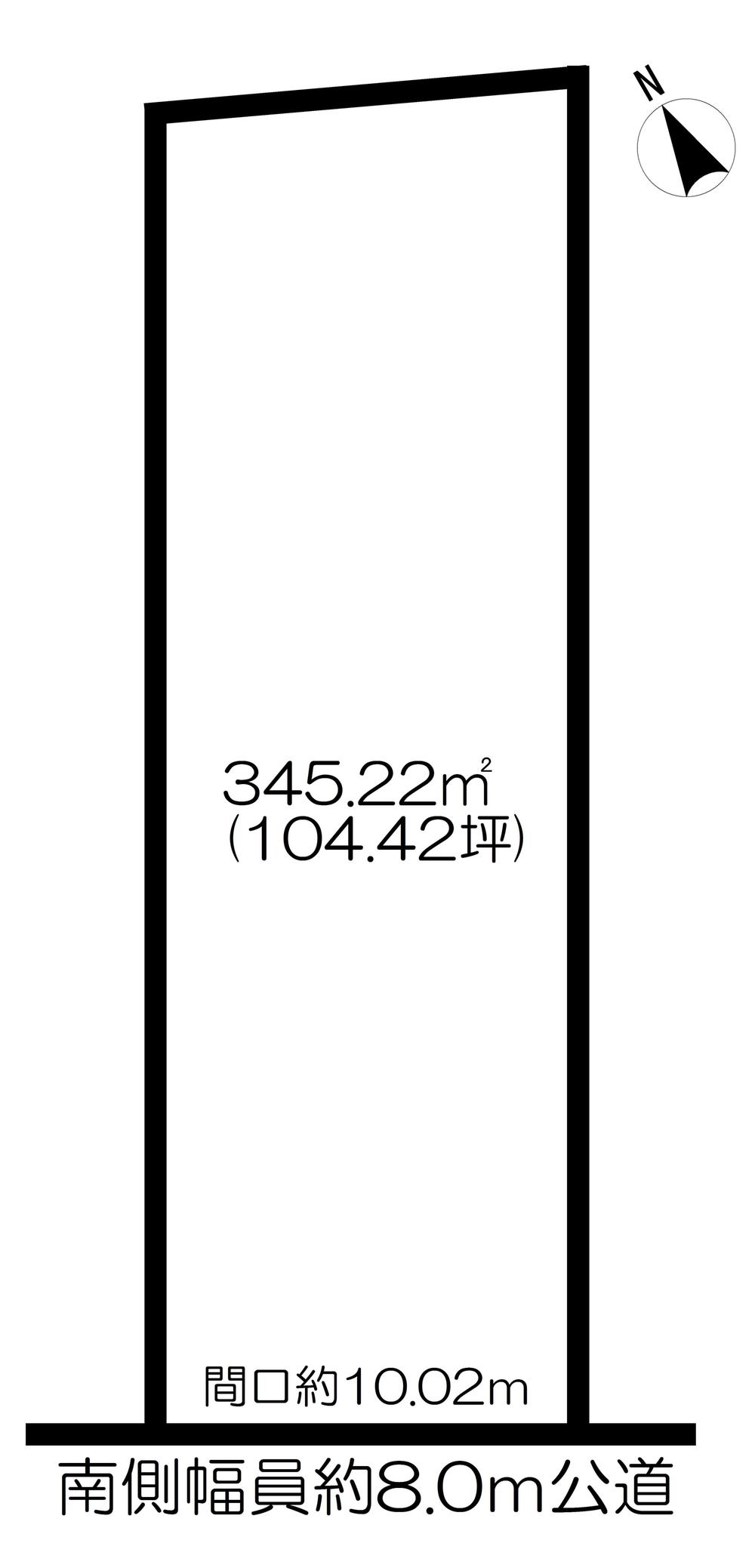 Compartment figure. Land price 28.8 million yen, Land area 345.22 sq m