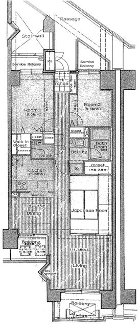 Floor plan. 3LDK, Price 13 million yen, Footprint 73.3 sq m , Balcony area 10.31 sq m 3LDK72.22 sq m , Counter Kitchen, Walk-in closet