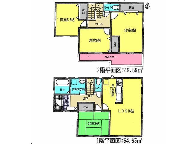 Floor plan. 26,800,000 yen, 4LDK, Land area 130.55 sq m , Building area 104.34 sq m floor plan