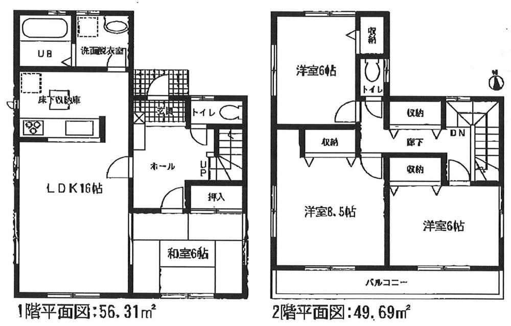 Floor plan. 29,800,000 yen, 4LDK, Land area 137.39 sq m , Building area 106 sq m