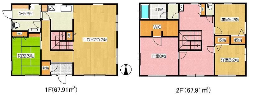 Floor plan. 23.8 million yen, 4LDK, Land area 297.37 sq m , Building area 135.82 sq m floor plan