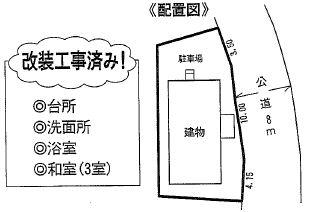 Compartment figure. 15.8 million yen, 5DK + S (storeroom), Land area 129.14 sq m , Building area 102.66 sq m before road 8m. Contact road width is 17.7m spacious of safe design.