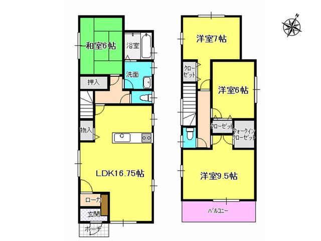 Floor plan. 19,800,000 yen, 4LDK, Land area 132.02 sq m , Building area 105.58 sq m floor plan