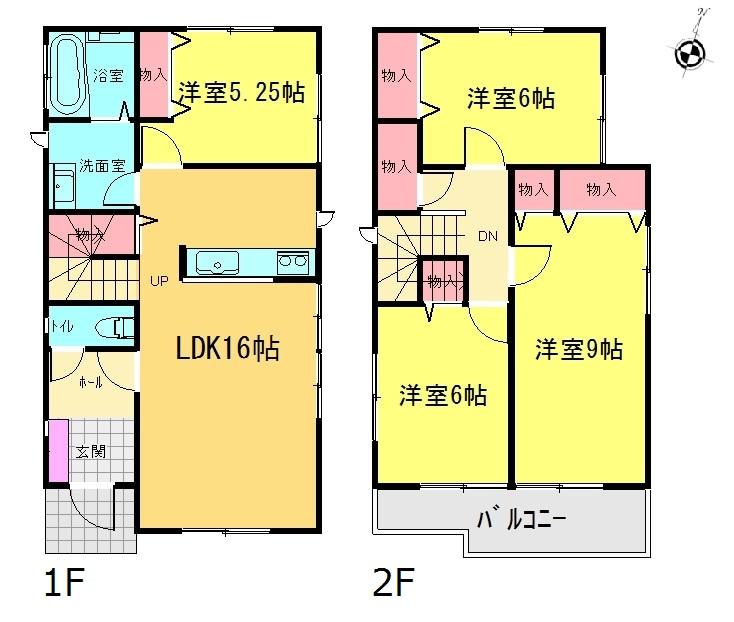 Floor plan. (Building 2), Price 26,800,000 yen, 4LDK, Land area 178.09 sq m , Building area 100.21 sq m