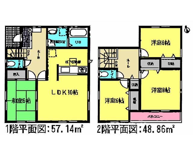 Floor plan. 22,800,000 yen, 4LDK, Land area 160.94 sq m , Building area 106 sq m floor plan