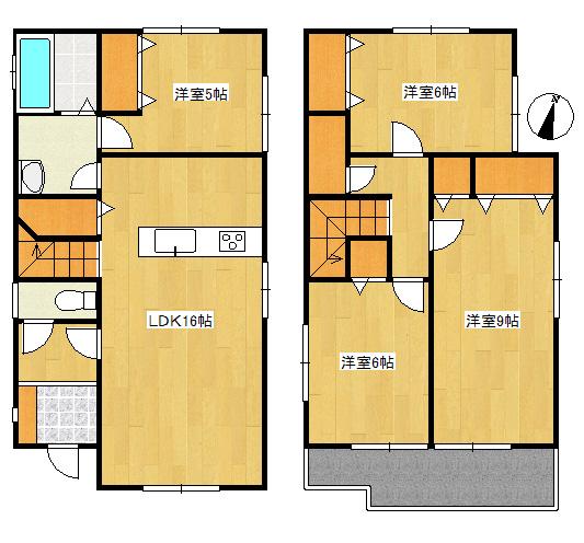 Floor plan. 26,800,000 yen, 4LDK, Land area 176.49 sq m , Building area 100.21 sq m