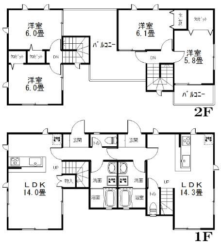 Floor plan. 28 million yen, 4LLDDKK, Land area 502.47 sq m , Building area 127.08 sq m
