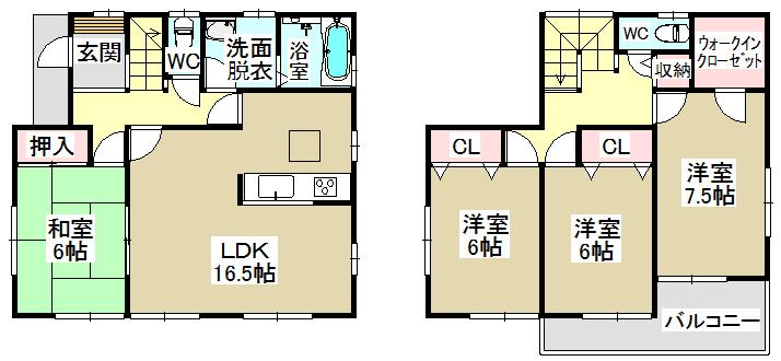 Floor plan. 23.8 million yen, 4LDK, Land area 172.34 sq m , Building area 105.59 sq m