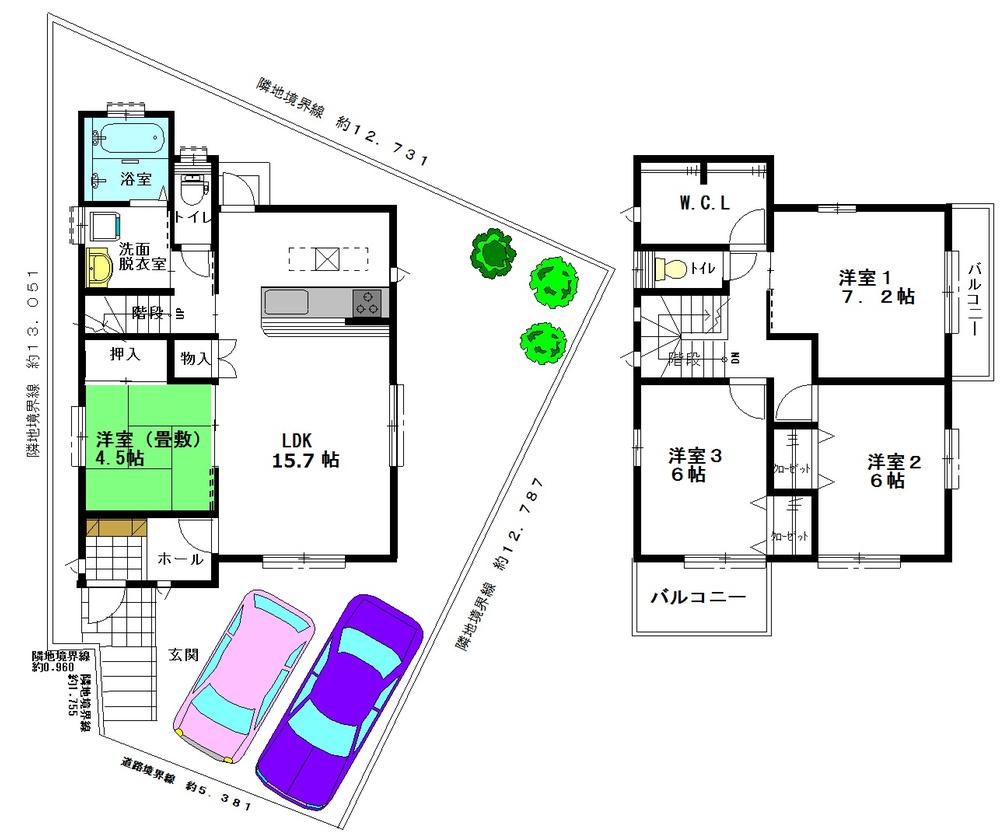 Floor plan. 24,800,000 yen, 4LDK, Land area 122.92 sq m , It is a building area of ​​99.9 sq m floor plan