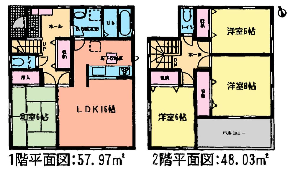 Floor plan. (3 Building), Price 22,800,000 yen, 4LDK, Land area 163.22 sq m , Building area 106 sq m