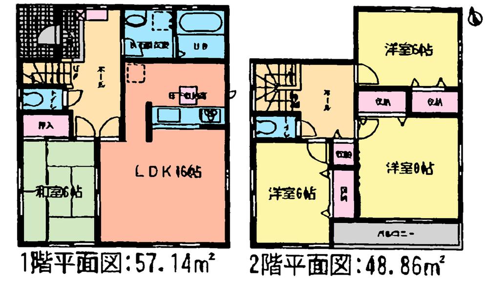 Floor plan. (4 Building), Price 22,800,000 yen, 4LDK, Land area 160.94 sq m , Building area 106 sq m