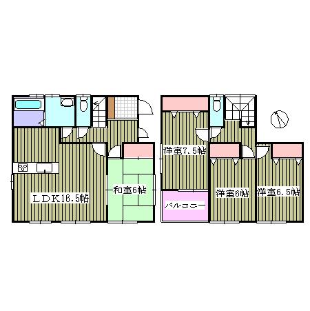 Floor plan. 23.8 million yen, 4LDK, Land area 172.3 sq m , Building area 104.34 sq m