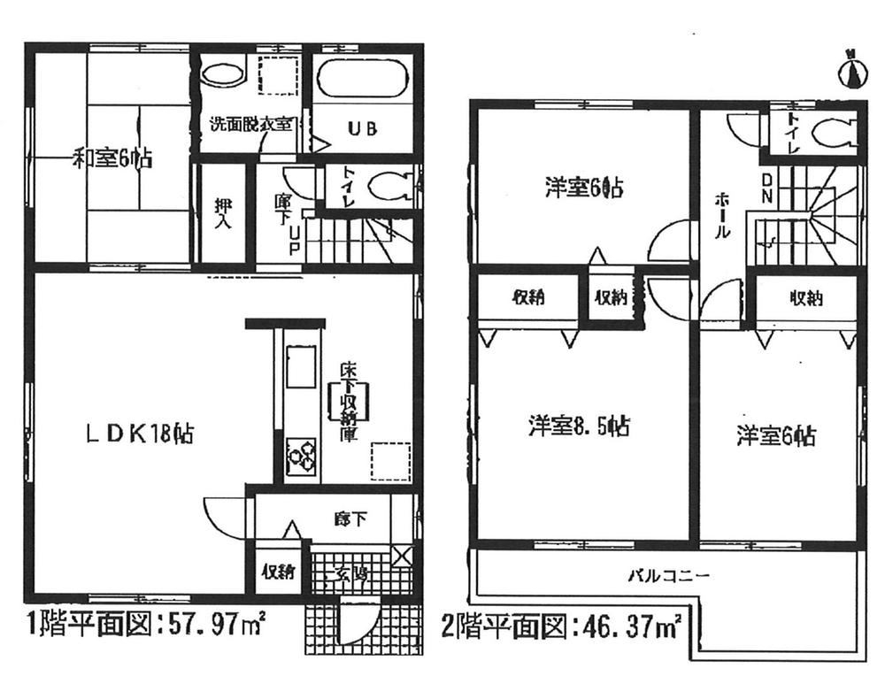 Floor plan. 28.8 million yen, 4LDK, Land area 133.09 sq m , Building area 104.34 sq m