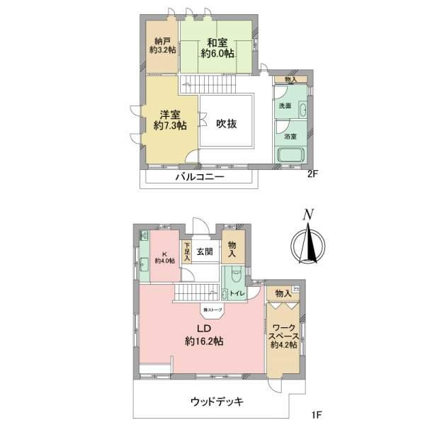 Floor plan. 19,800,000 yen, 3LDK, Land area 384.54 sq m , Building area 97.94 sq m