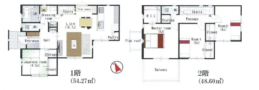Floor plan. 20.8 million yen, 4LDK, Land area 139.94 sq m , Building area 102.87 sq m