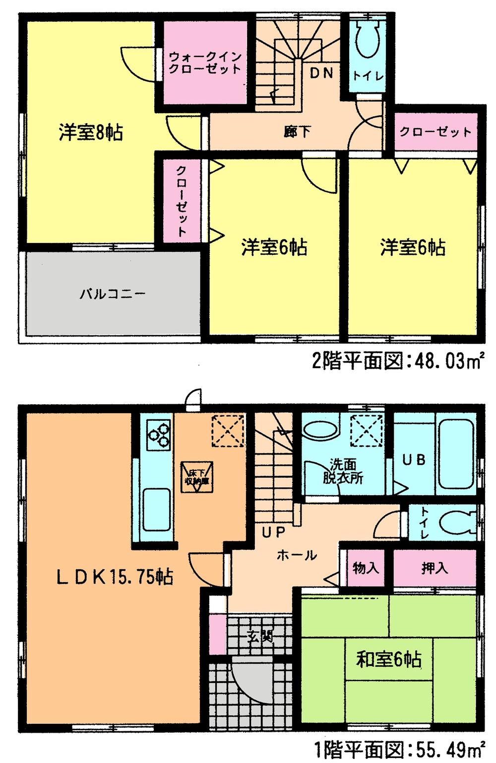 Floor plan. (3 Building), Price 25,800,000 yen, 4LDK, Land area 141.15 sq m , Building area 103.52 sq m