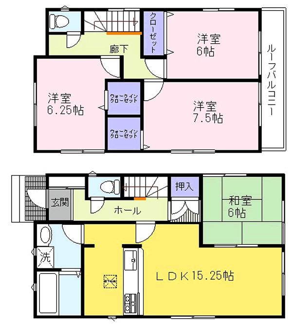 Floor plan. (1), Price 23.8 million yen, 4LDK, Land area 130 sq m , Building area 97.73 sq m