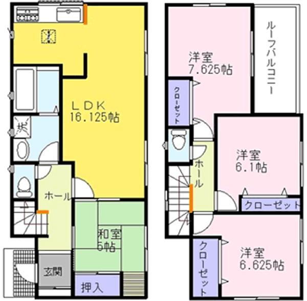 Floor plan. (4), Price 21.5 million yen, 4LDK, Land area 130.06 sq m , Building area 97.73 sq m