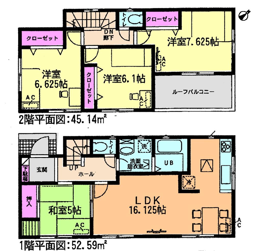 Floor plan. (4 Building), Price 21.5 million yen, 4LDK, Land area 130.06 sq m , Building area 97.73 sq m