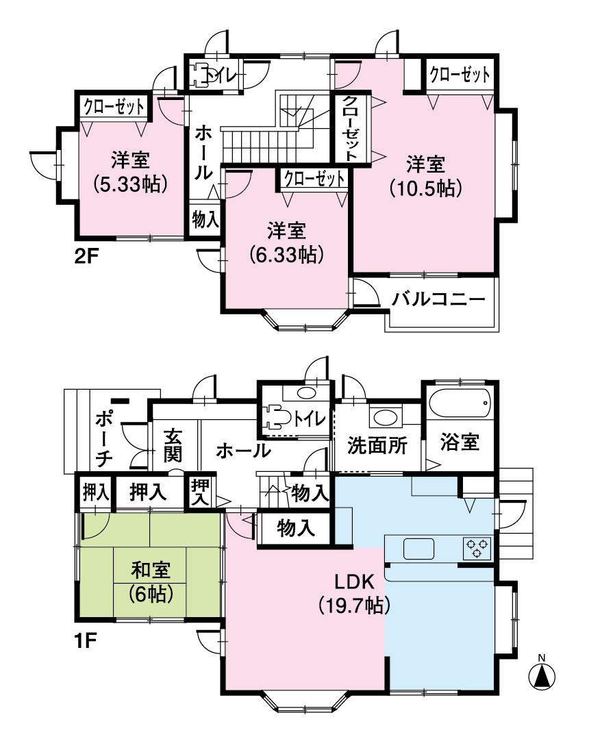 Floor plan. 35,780,000 yen, 4LDK, Land area 199.98 sq m , Building area 123.69 sq m