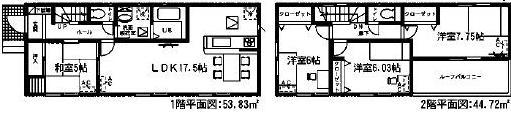 Floor plan. Price 25,800,000 yen, 4LDK, Land area 130.01 sq m , Building area 98.55 sq m